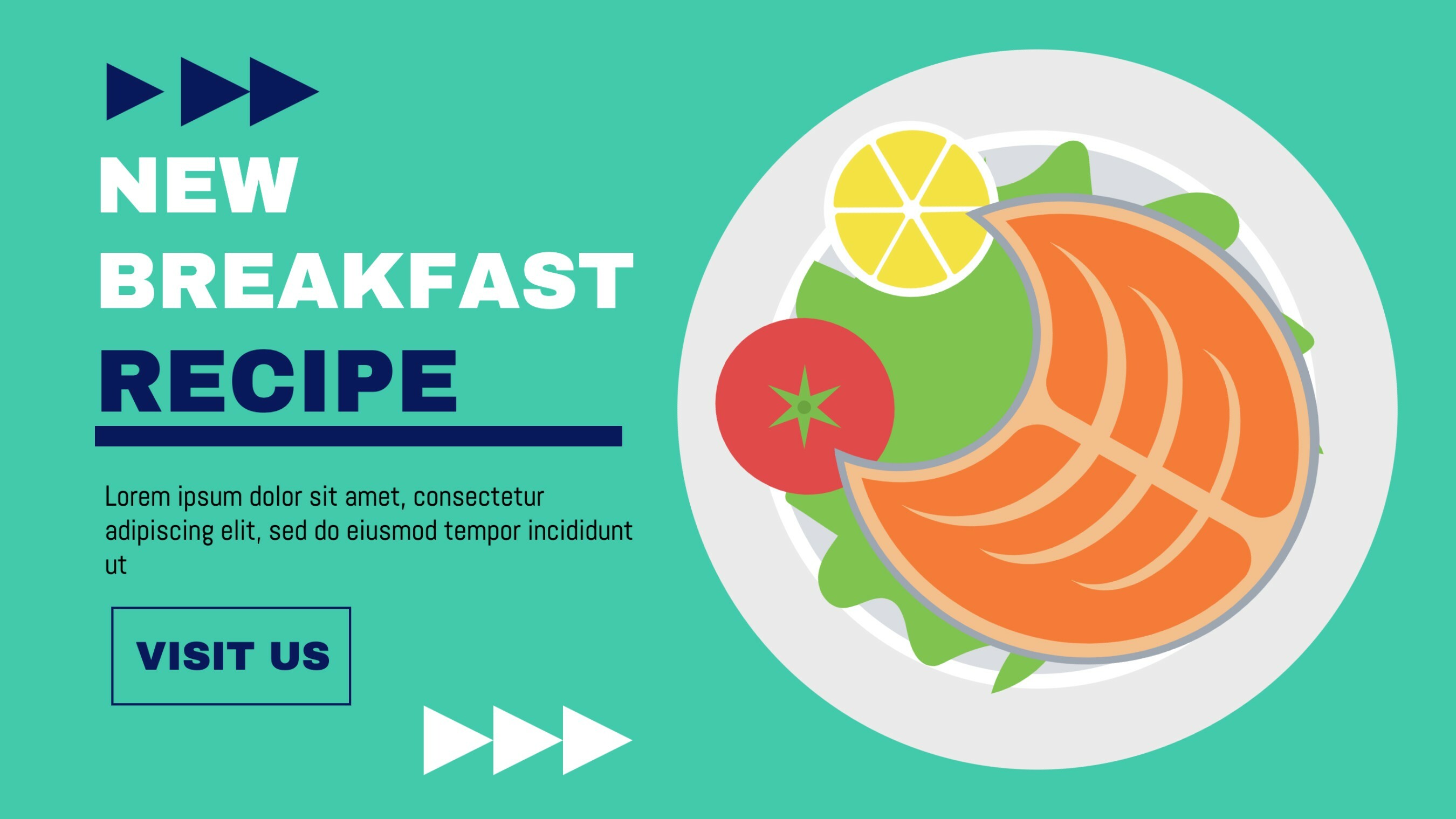 Breakfast recipe promo template