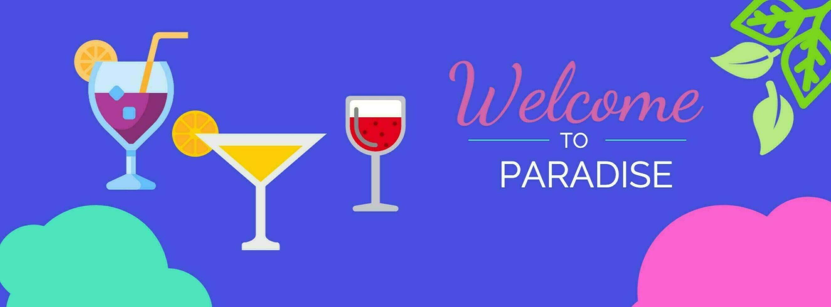 Welcome to Paradise Banner template