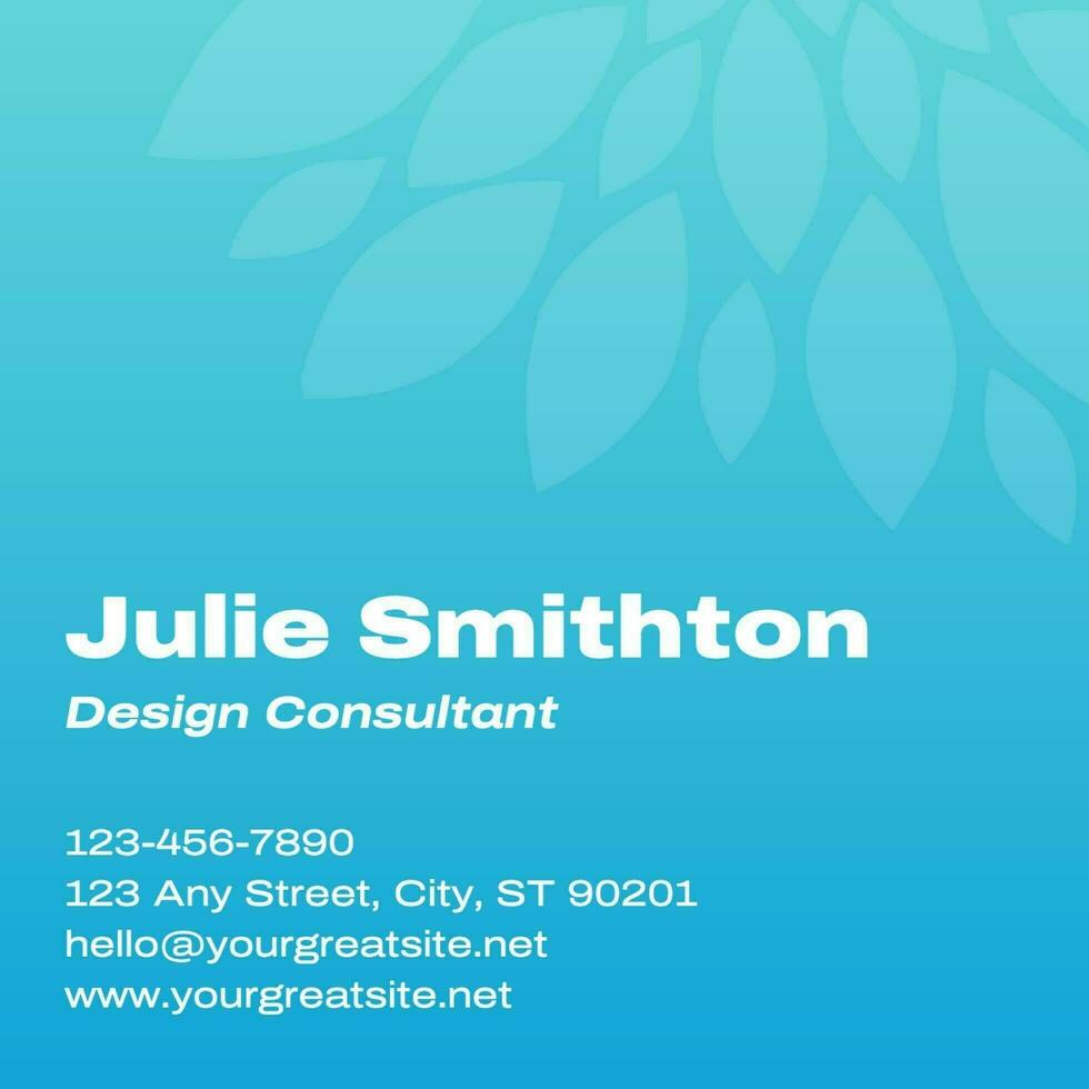 Light Blue Square Consultant Business Card Template