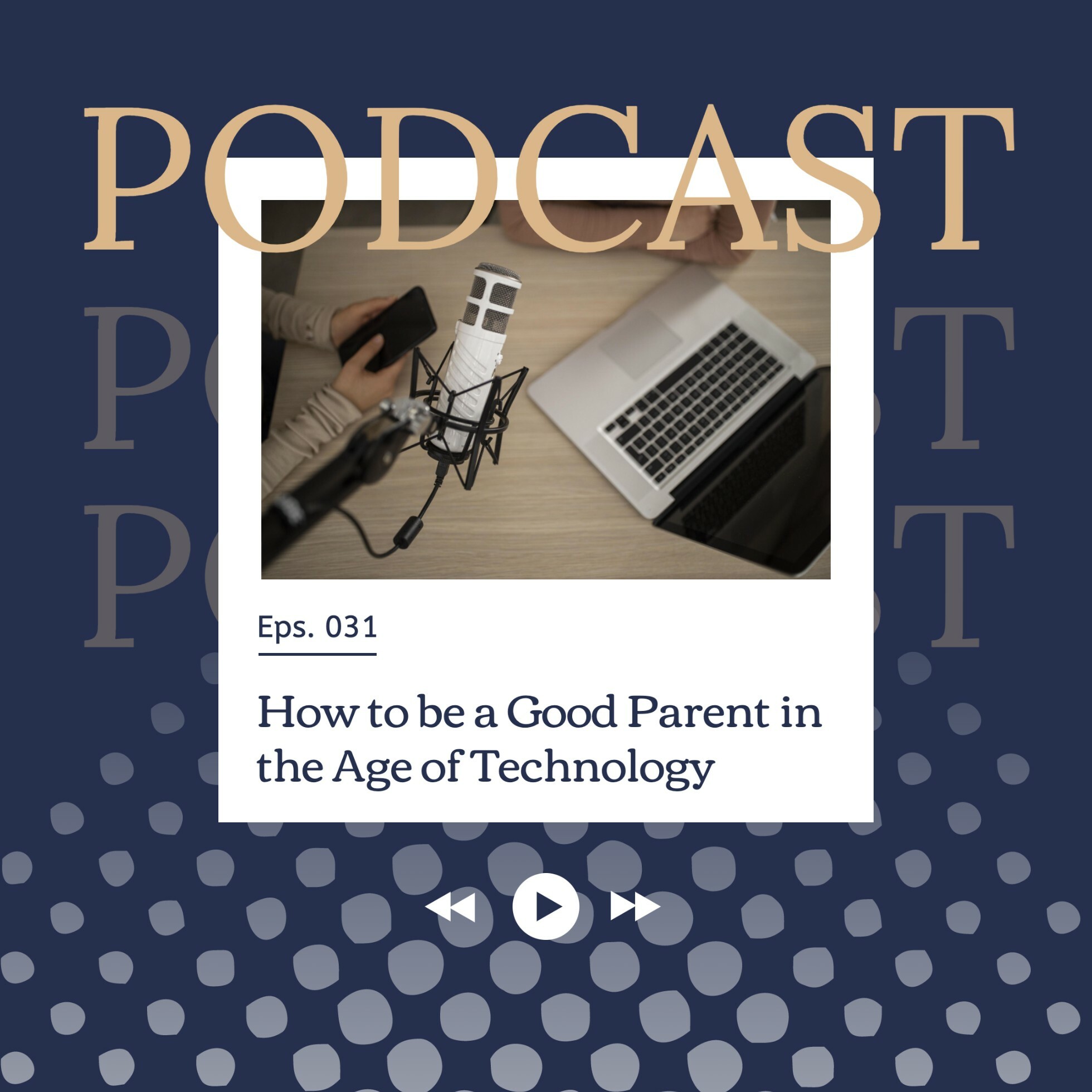 Blue Classic Podcast Parenting Instagram Post template