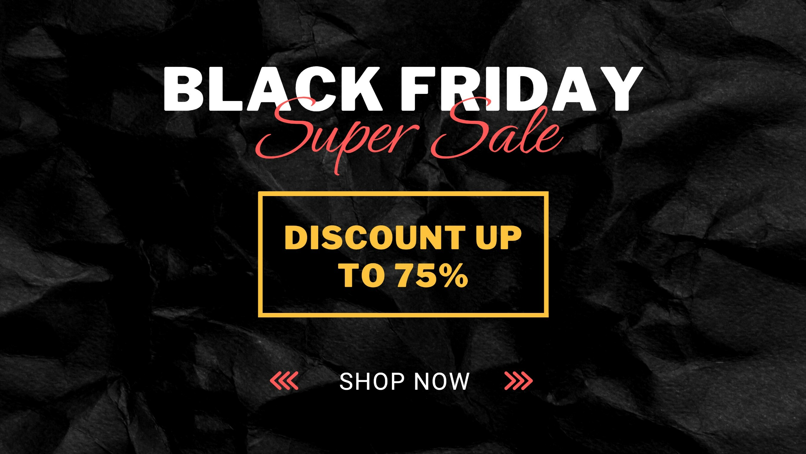 Simple Black Friday Sale Youtube Banner 20012403 Template