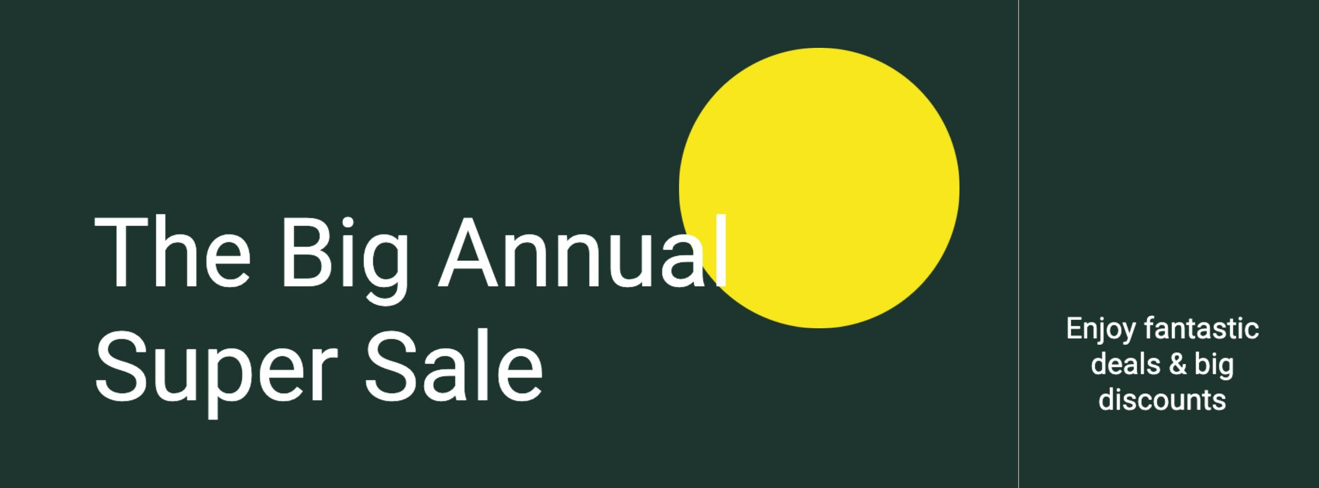 Annual Sale Banner template