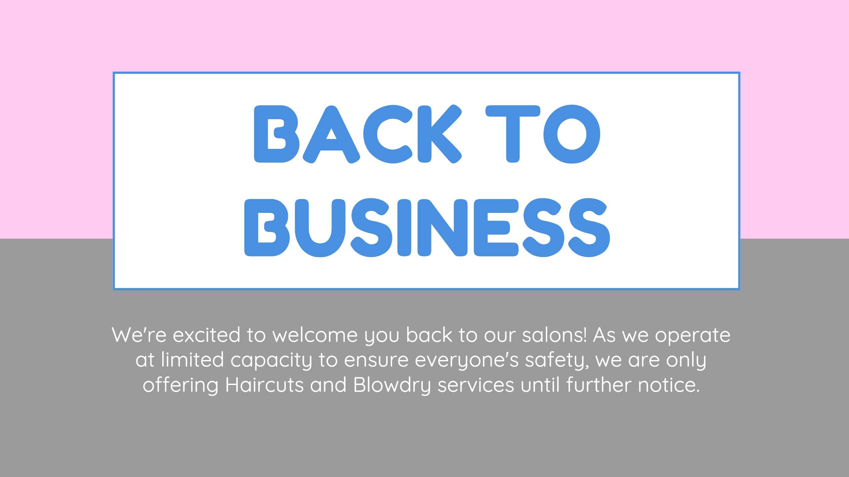 Salon back to business promo template