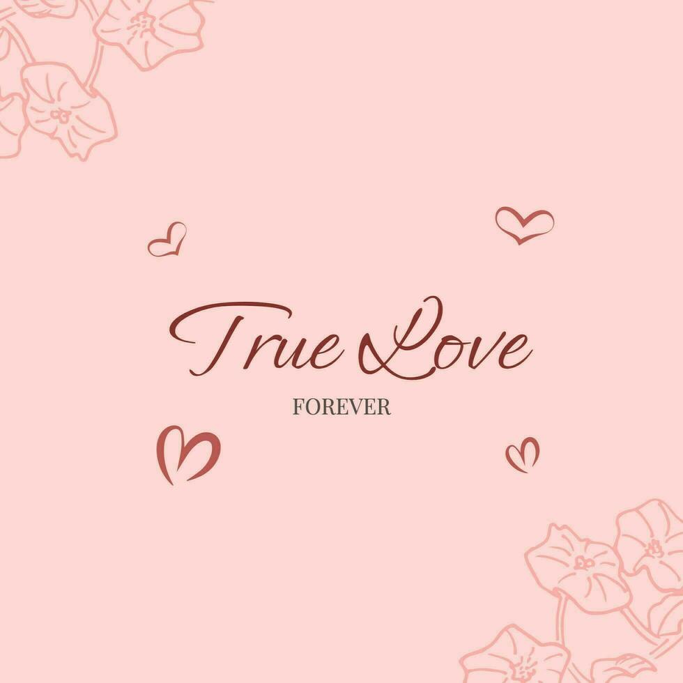 Pink Feminine True Love Gift Letter Instagram Post template