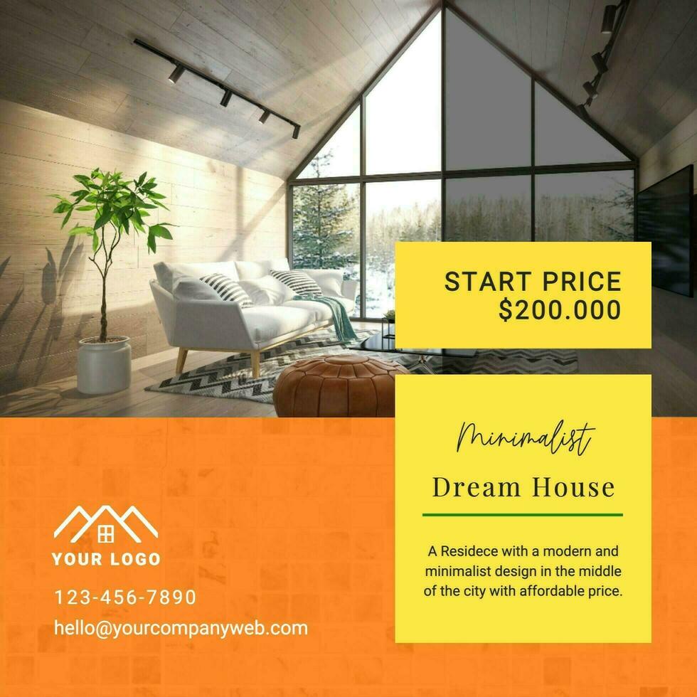 Minimalist Property House Sale Instagram Post template