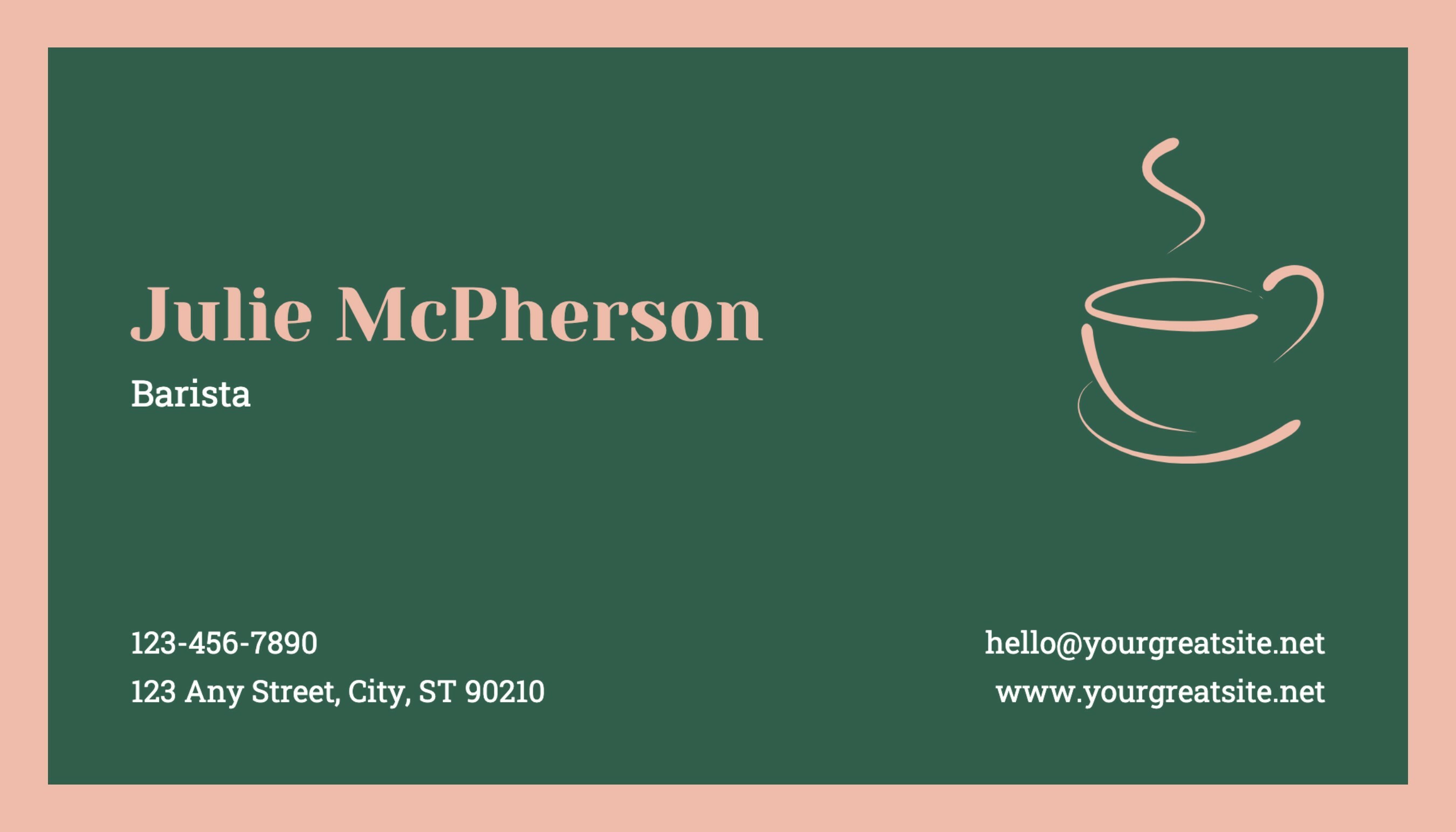 Coffee Brand Business Card Template