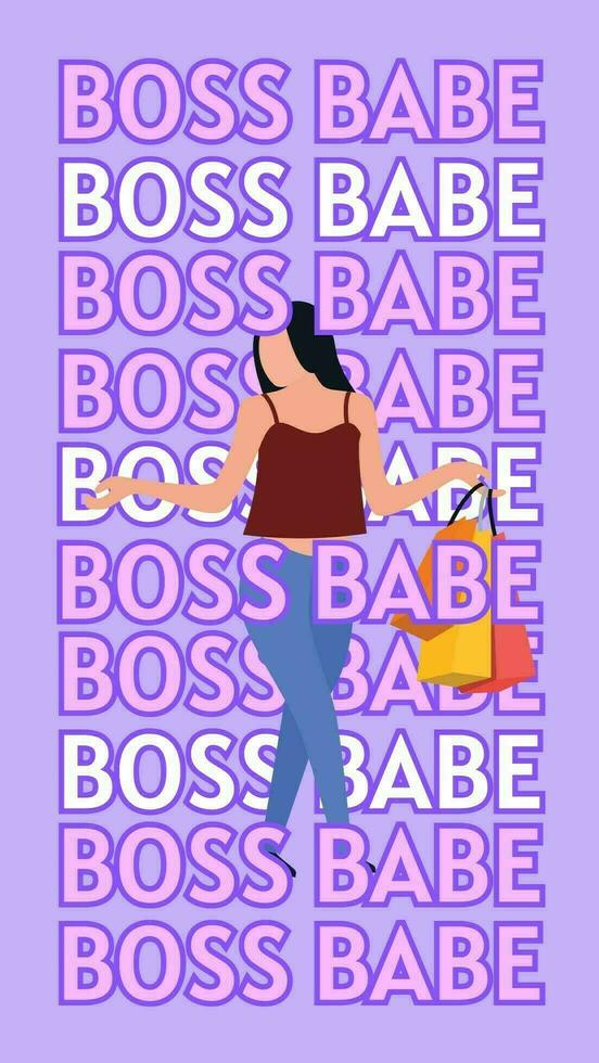 Purple Boss Babe Template