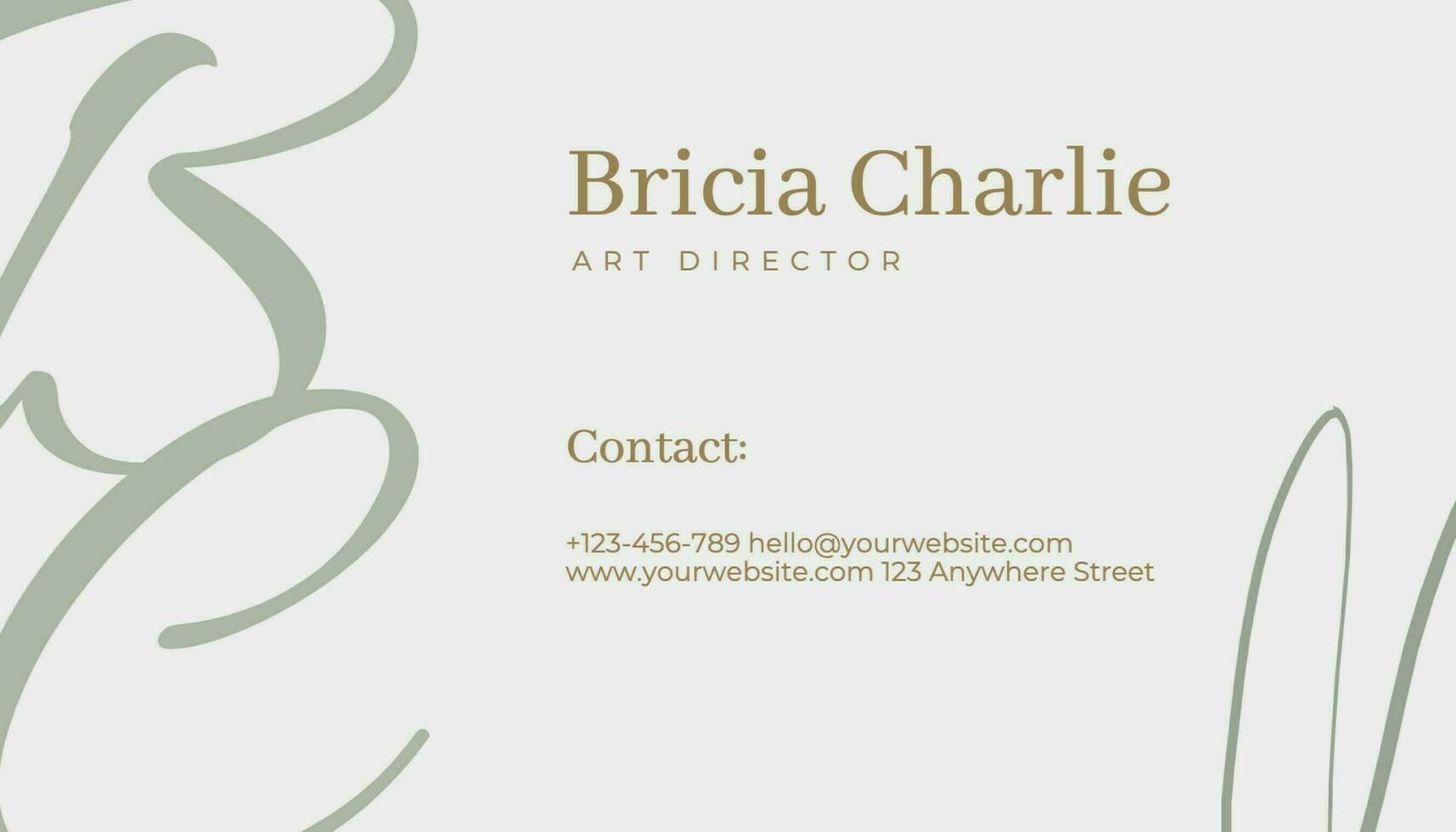 Brown Elegant Art Studio Business Card template