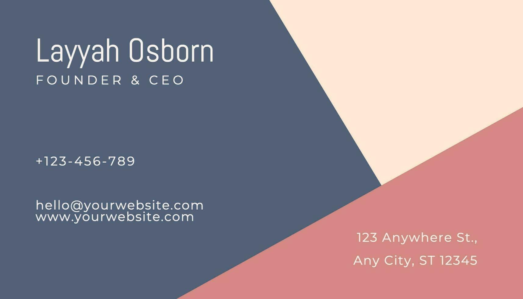 Beige Modern Interior Design Business Card template