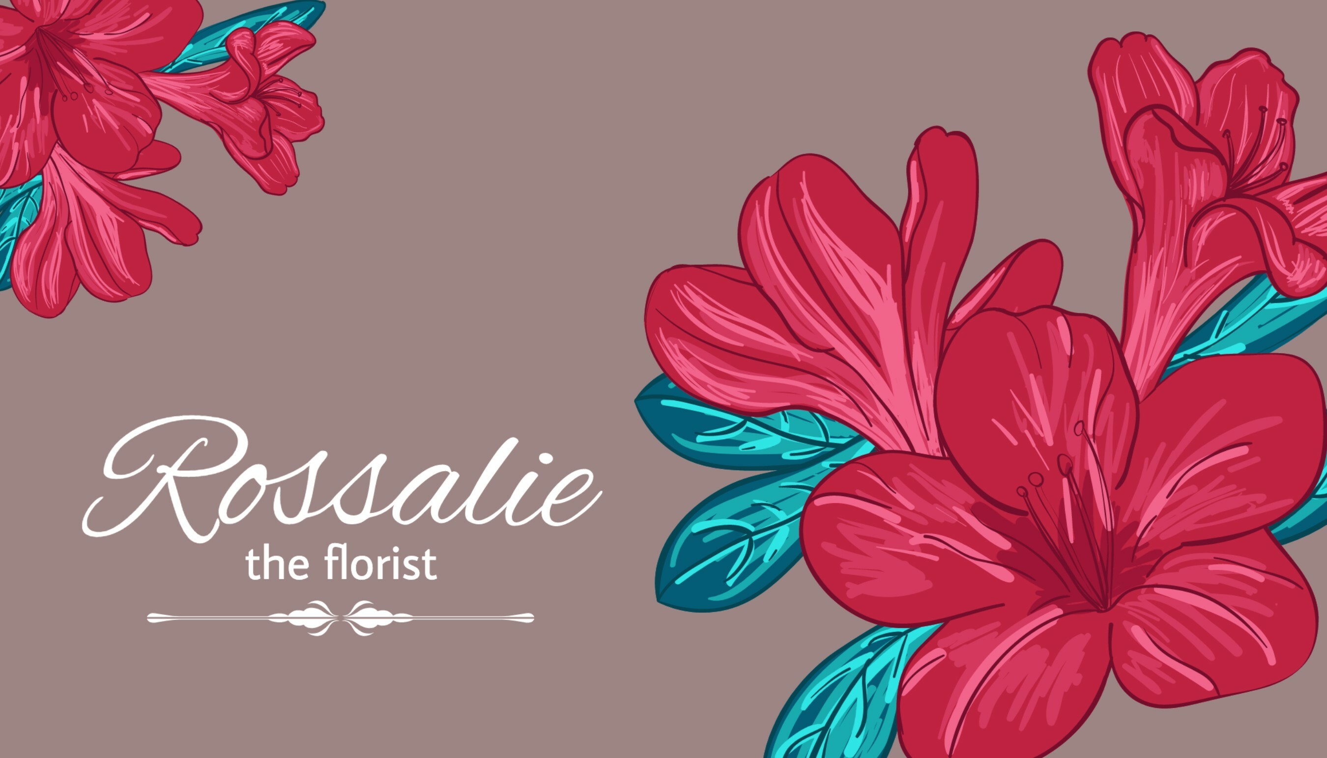 The Florist Name Card template
