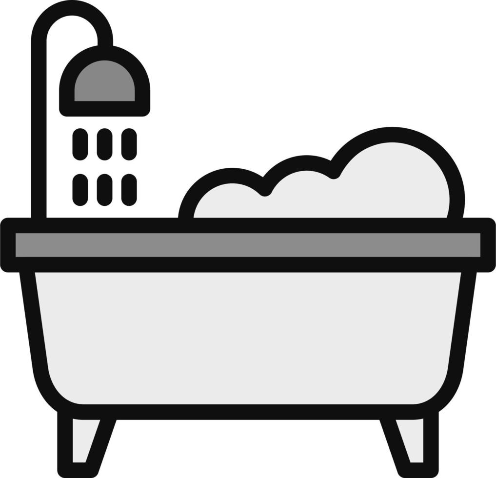 bañera limpieza vector icono