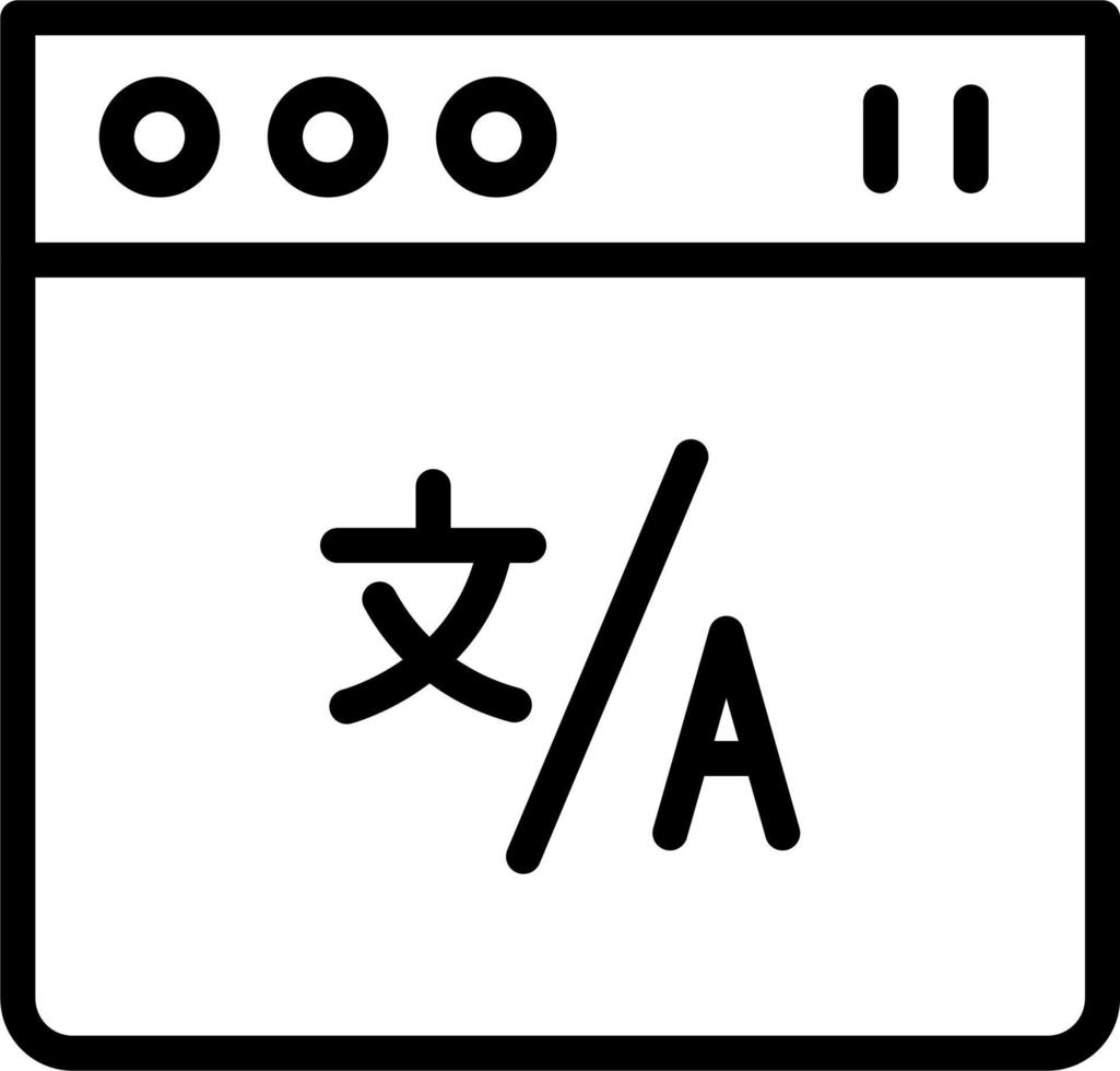 icono de vector de traductor en línea