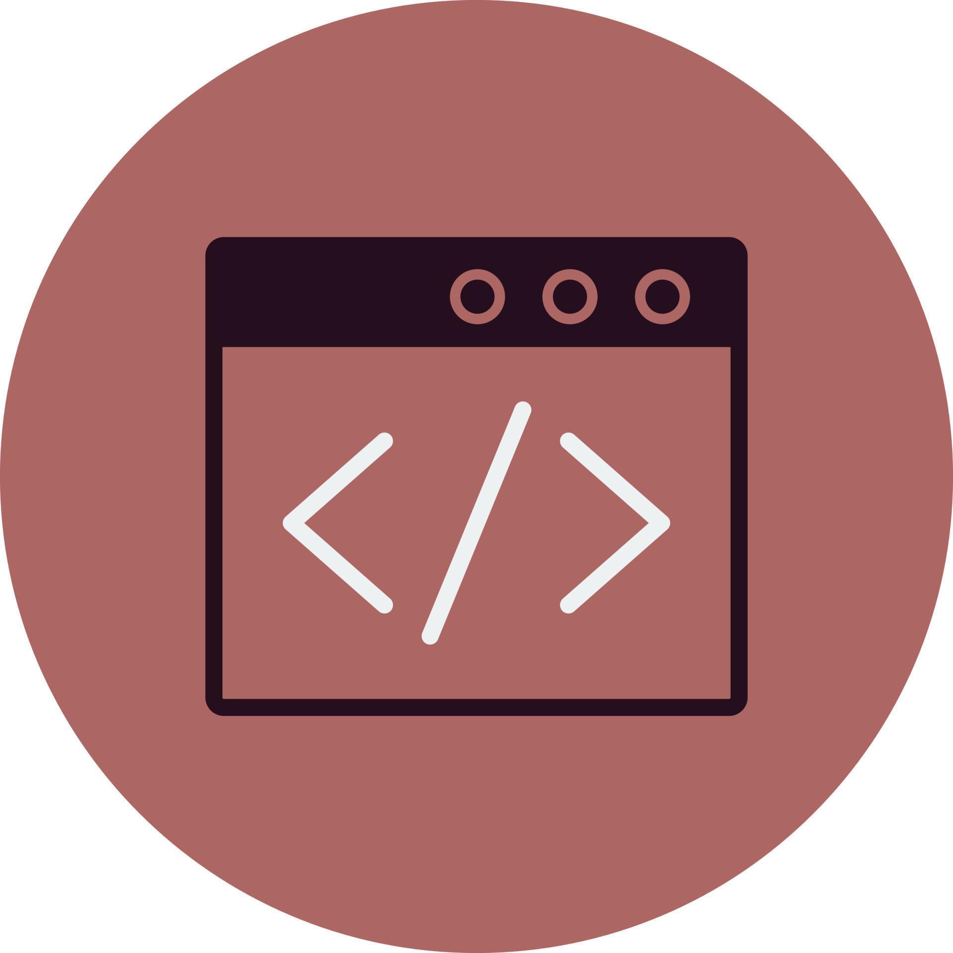 Browser Coding Vector Icon 20012894 Vector Art at Vecteezy