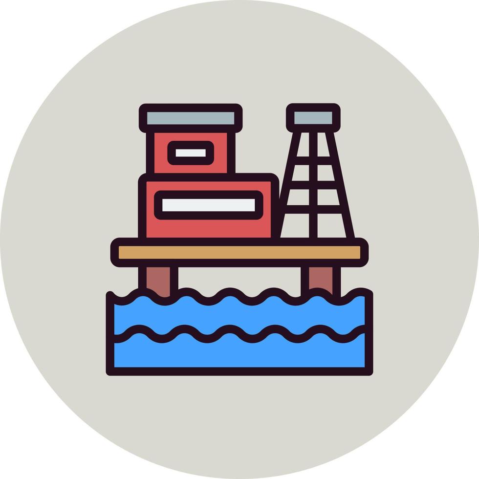 petróleo plataforma vector icono