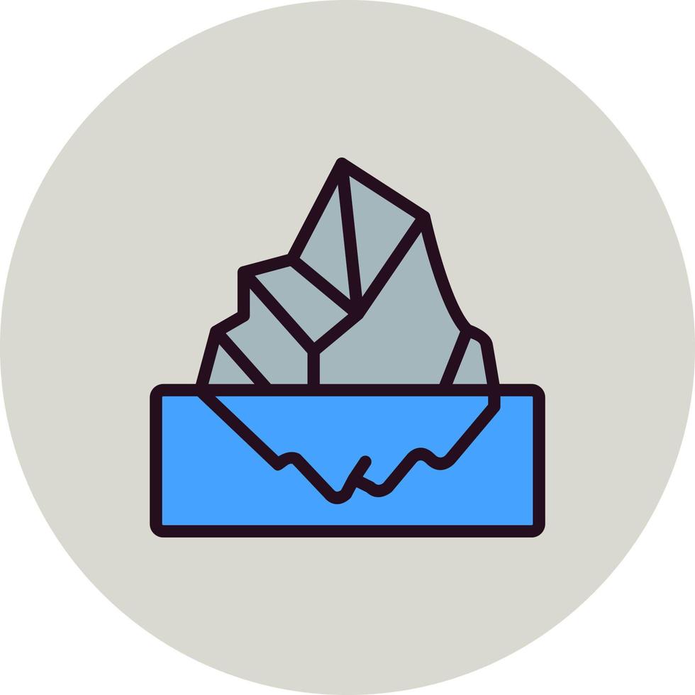 icono de vector de iceberg