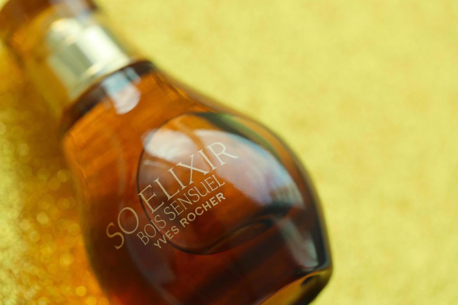 KYIV, UKRAINE - MAY 4, 2022 Bottle of So Elixir Bois Sensuei perfume by Yves Rocher photo