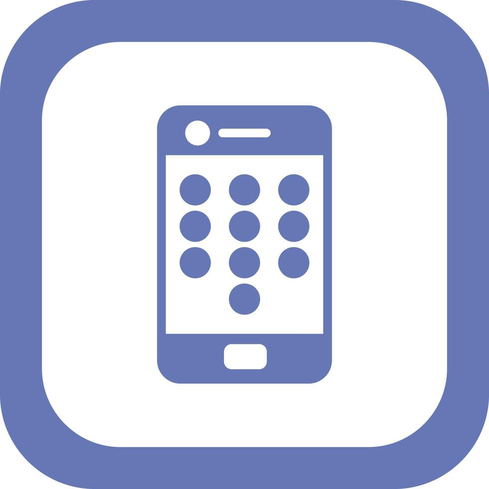 Mobile Pattern Lock Vector Icon