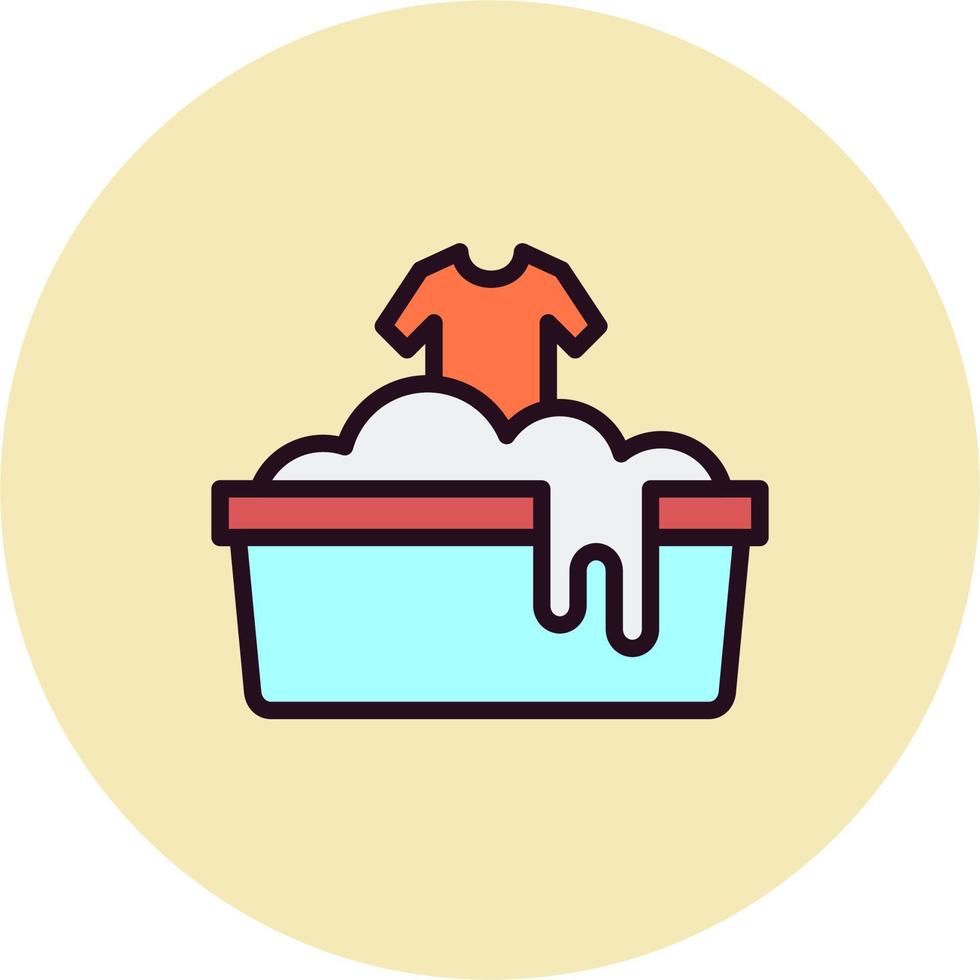 Washing clothes Vector Icon