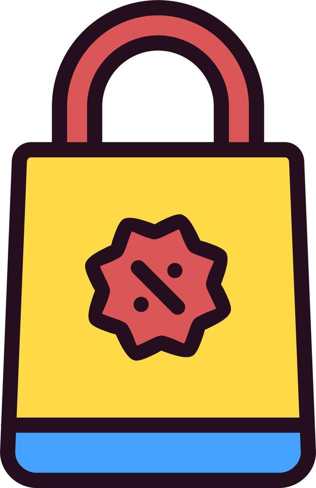 icono de vector de bolsa de compras