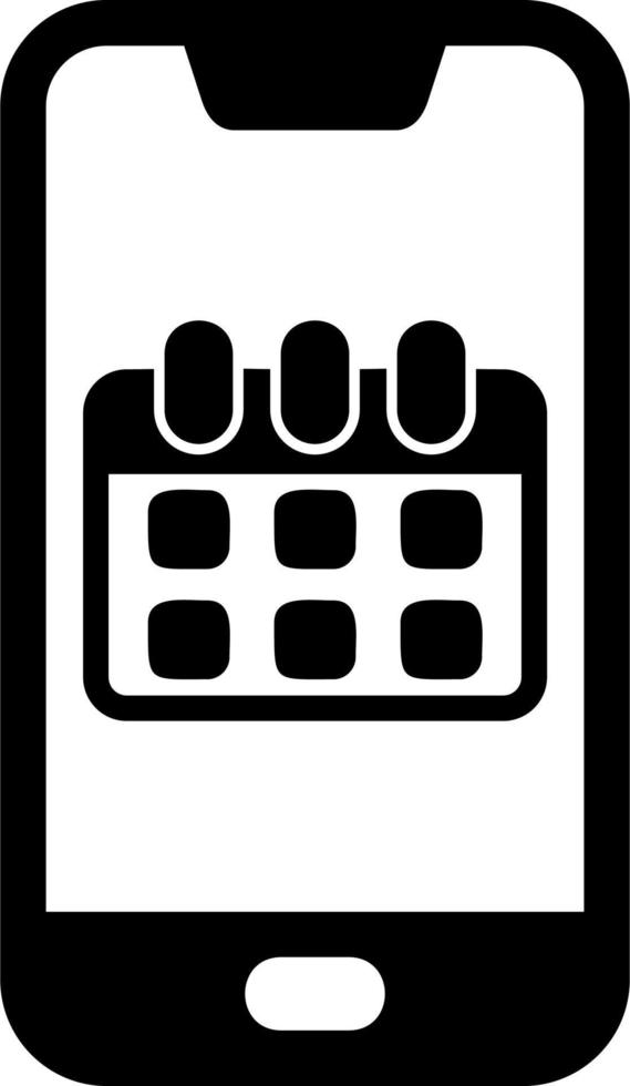 Smartphone Calendar Vector Icon