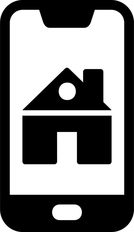 Smartphone House Control Vector Icon