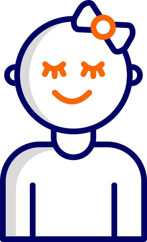 Baby Girl Vector Icon