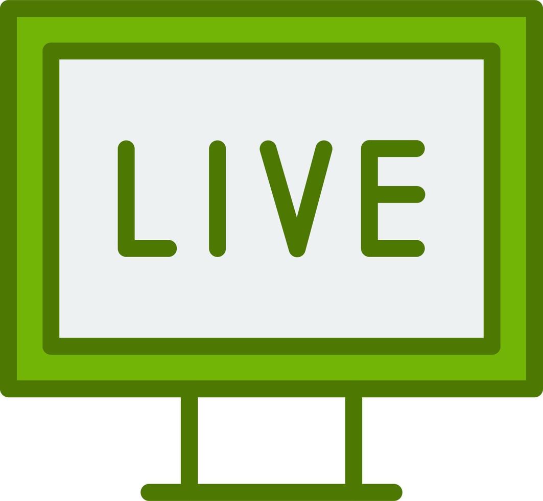 Pc Live Streaming Vector Icon