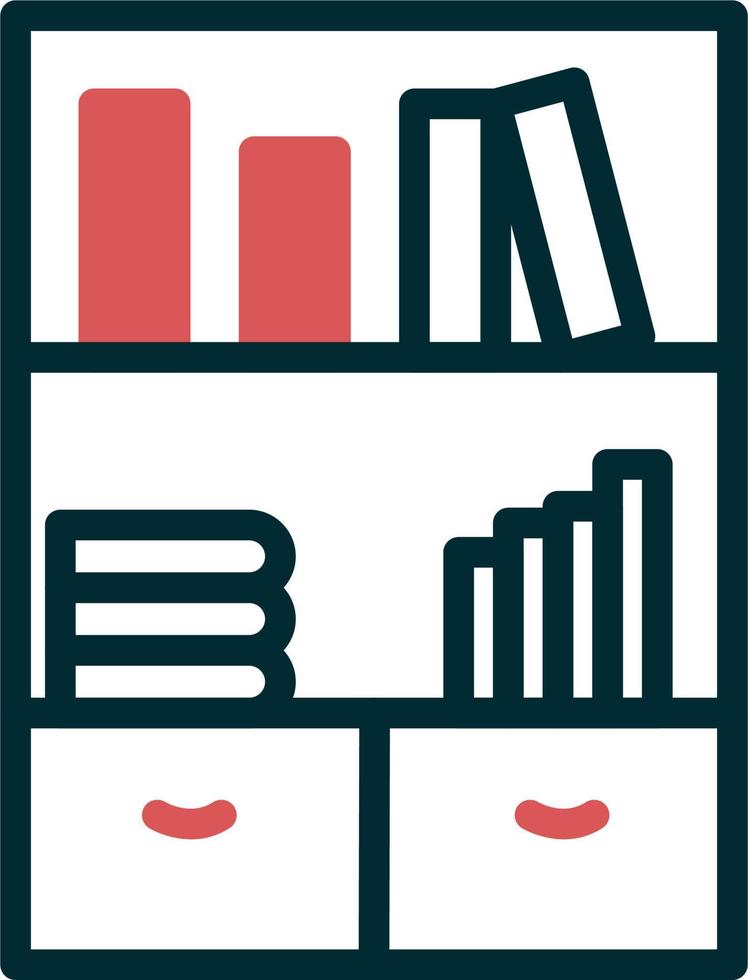 Bookshelf Vector Icon