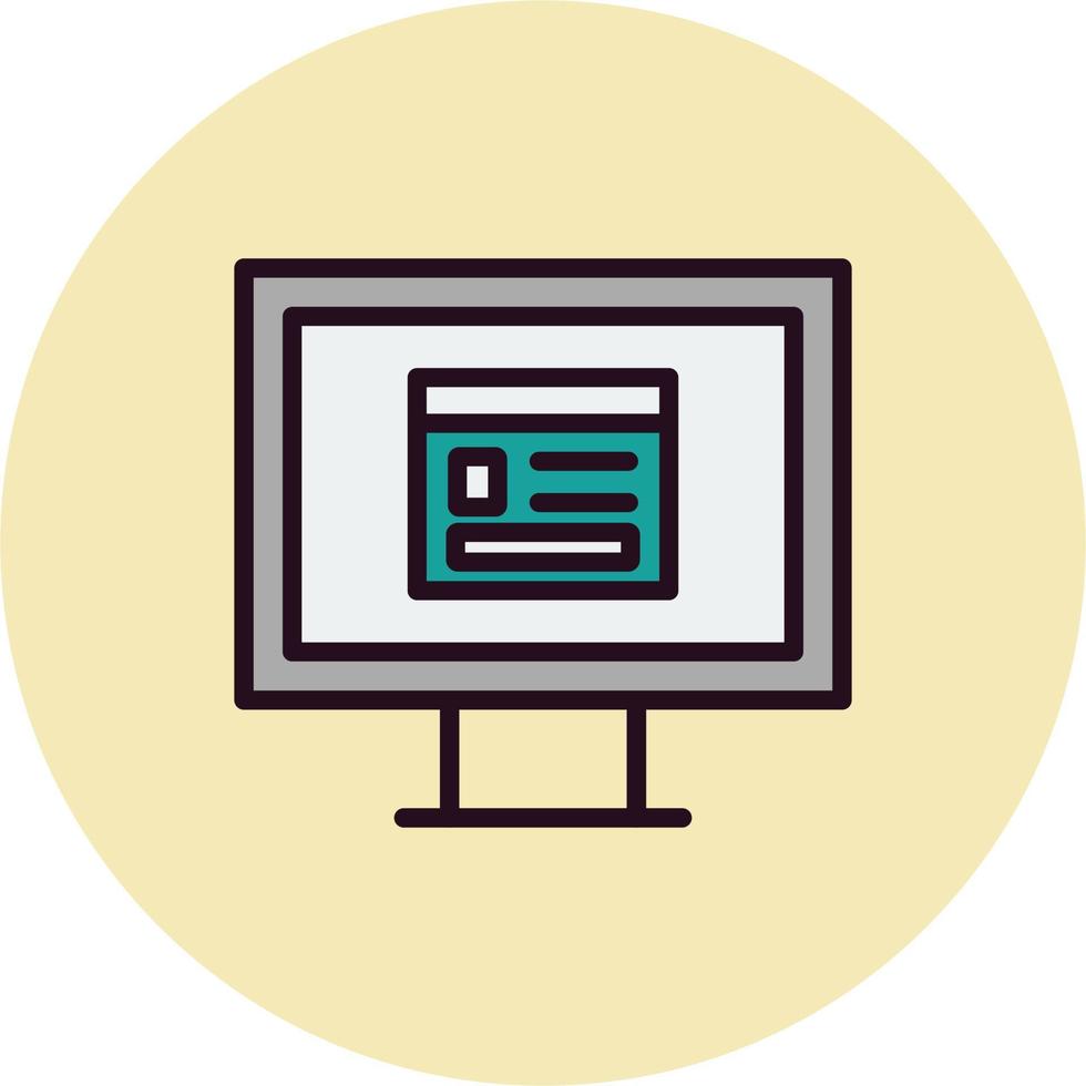 Pc Webpage Vector Icon