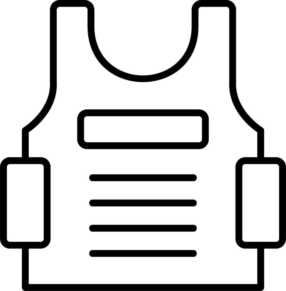 Bulletproof Vest Vector Icon