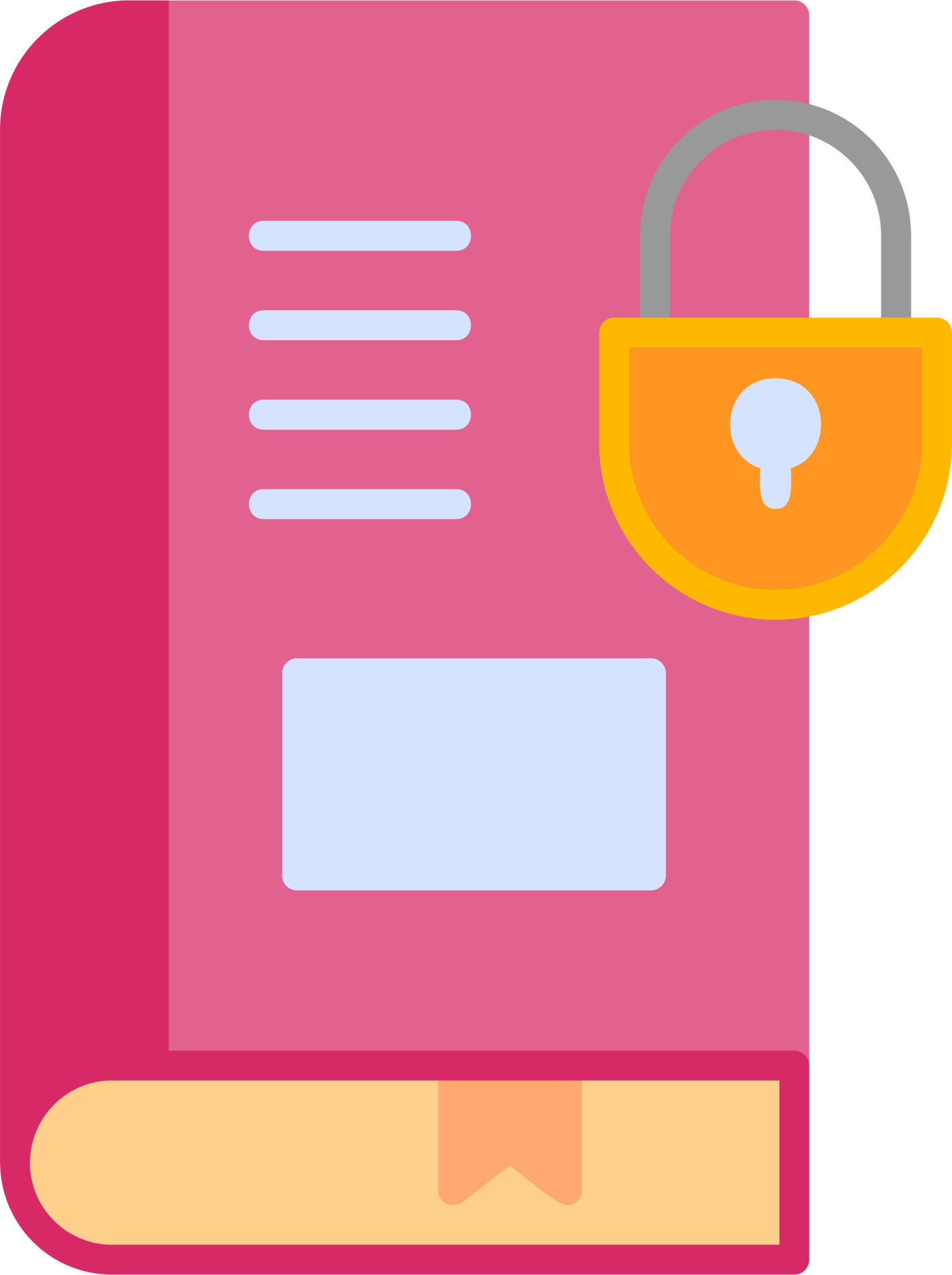 Secure Book Vector Icon 20015380 Vector Art at Vecteezy