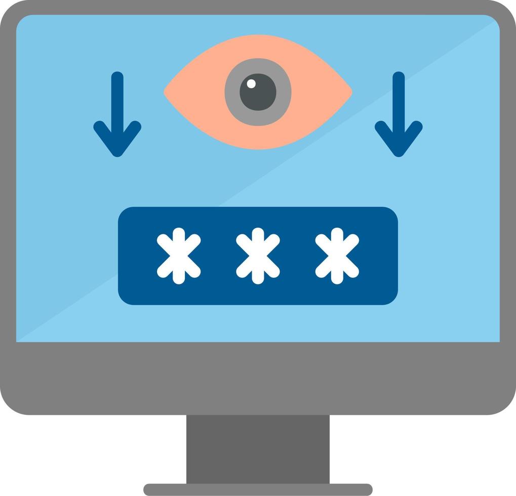 Computer Spyware Vector Icon