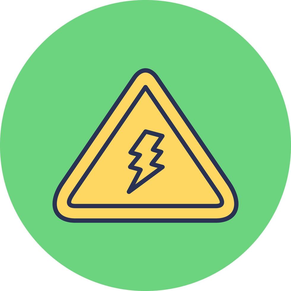 Electrical Danger Sign Vector Icon