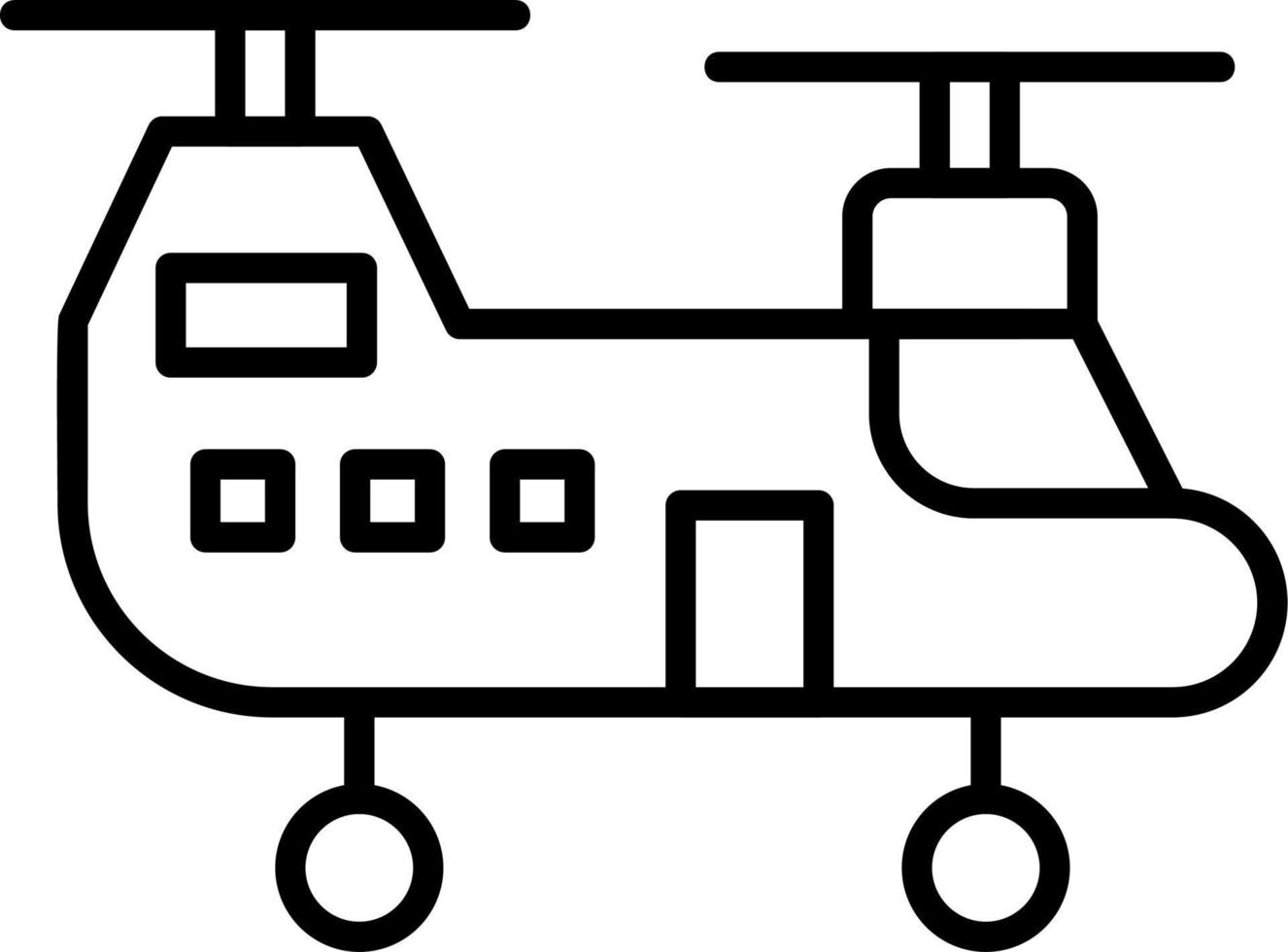 Military Helicopter Vector Icon