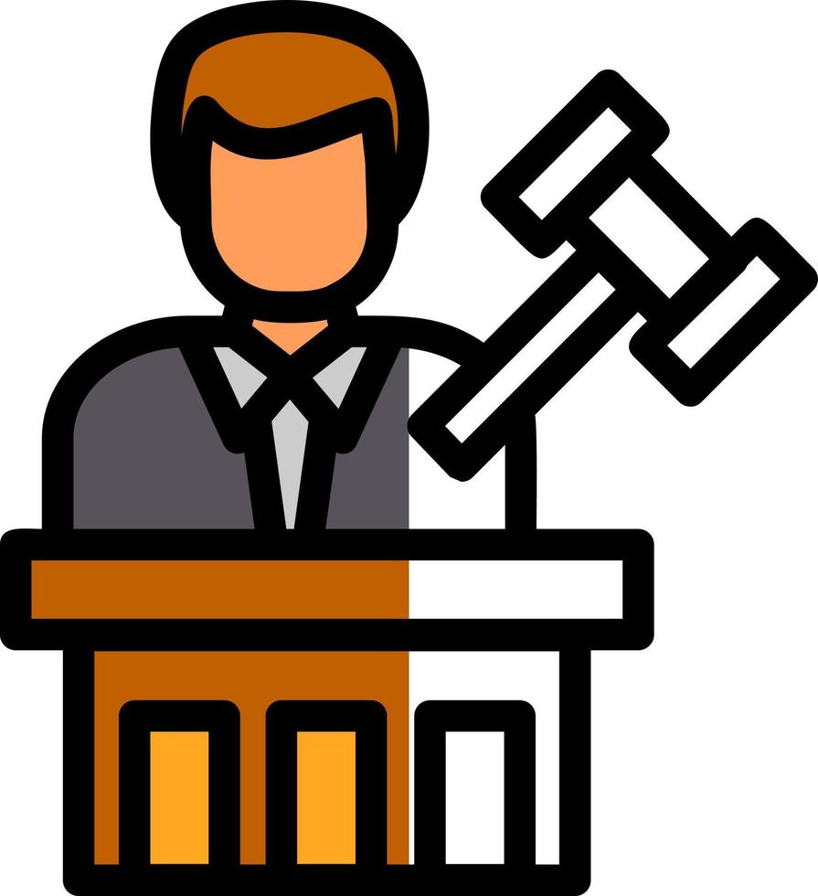 Judge Vector Icon Design