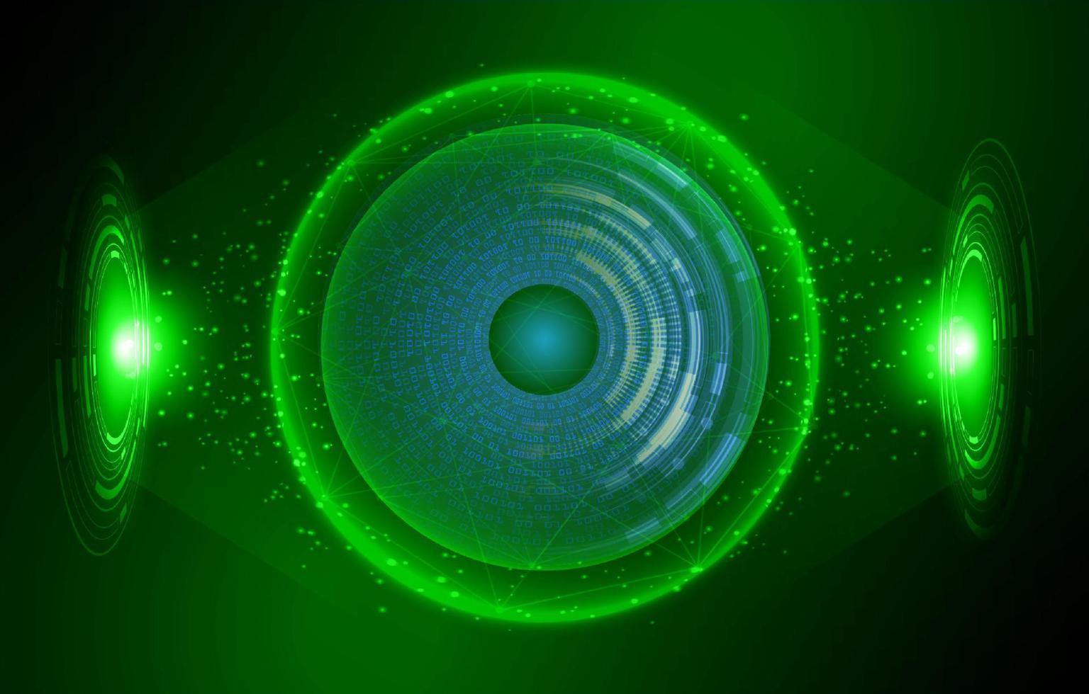Modern Holographic Eye on Technology Background vector