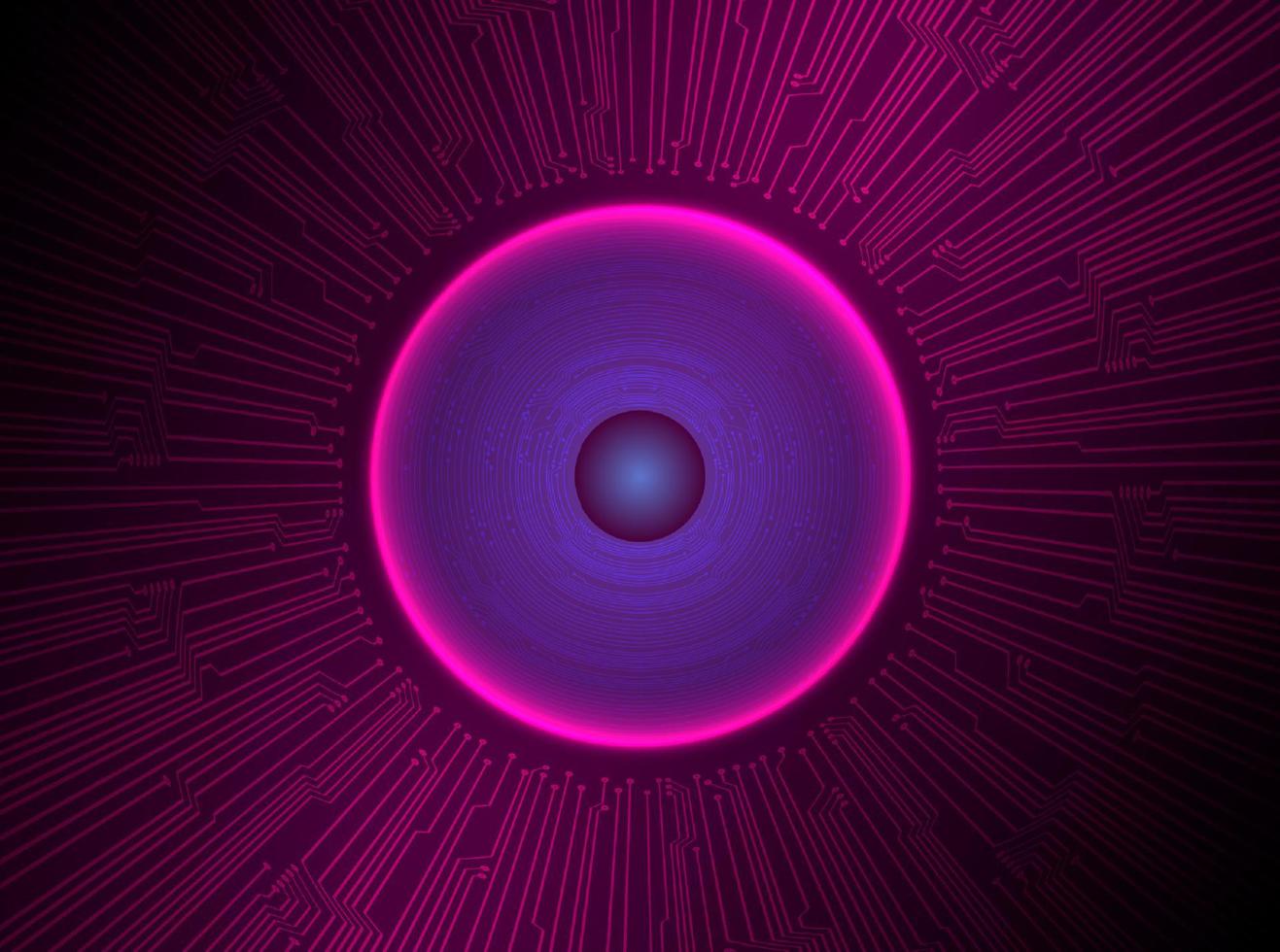 Modern Holographic Eye Ball on Technology Background vector