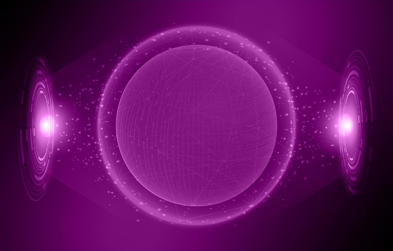 Modern Holographic Globe on Technology Background vector