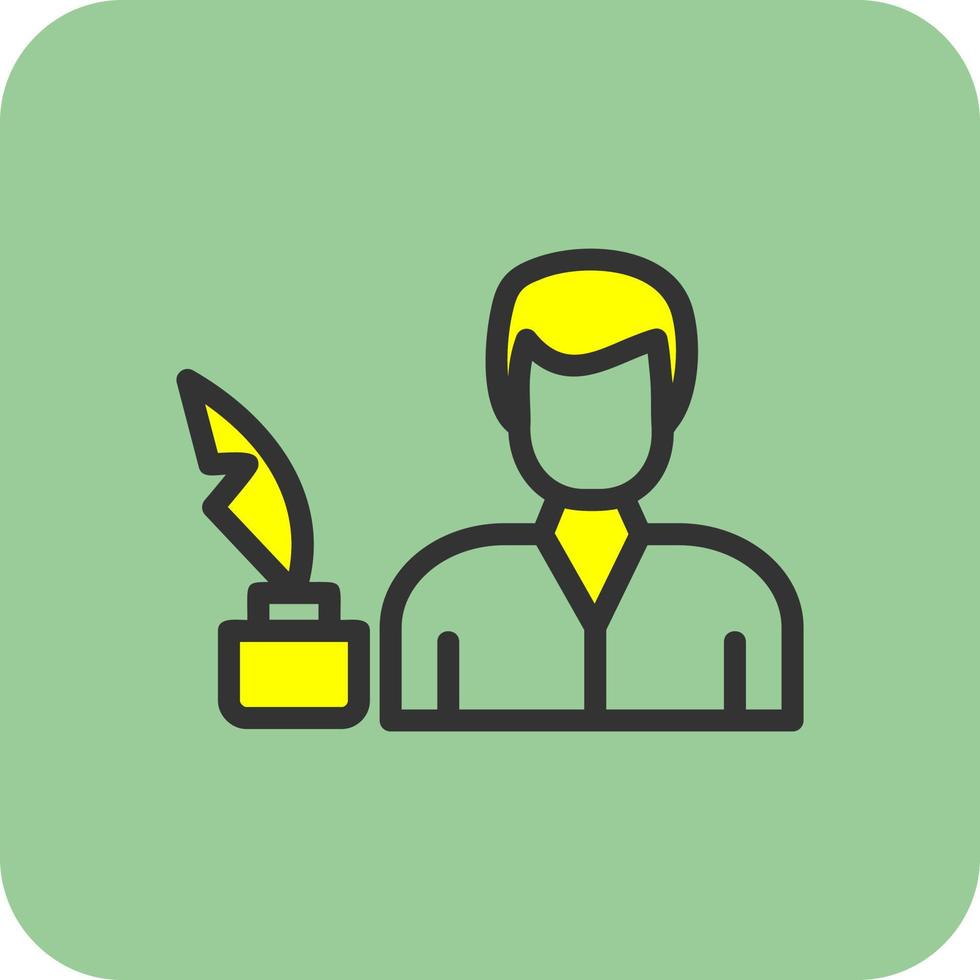 Writer Vector Icon Design