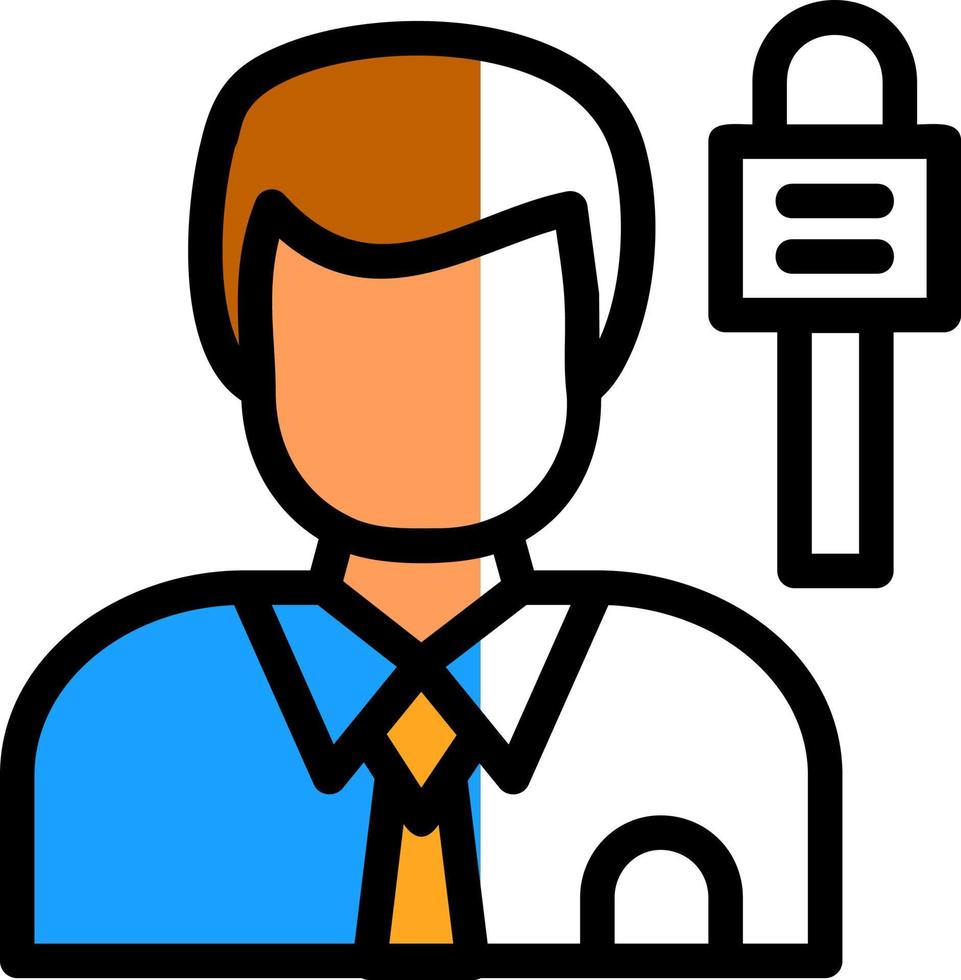Journalist Vector Icon Design