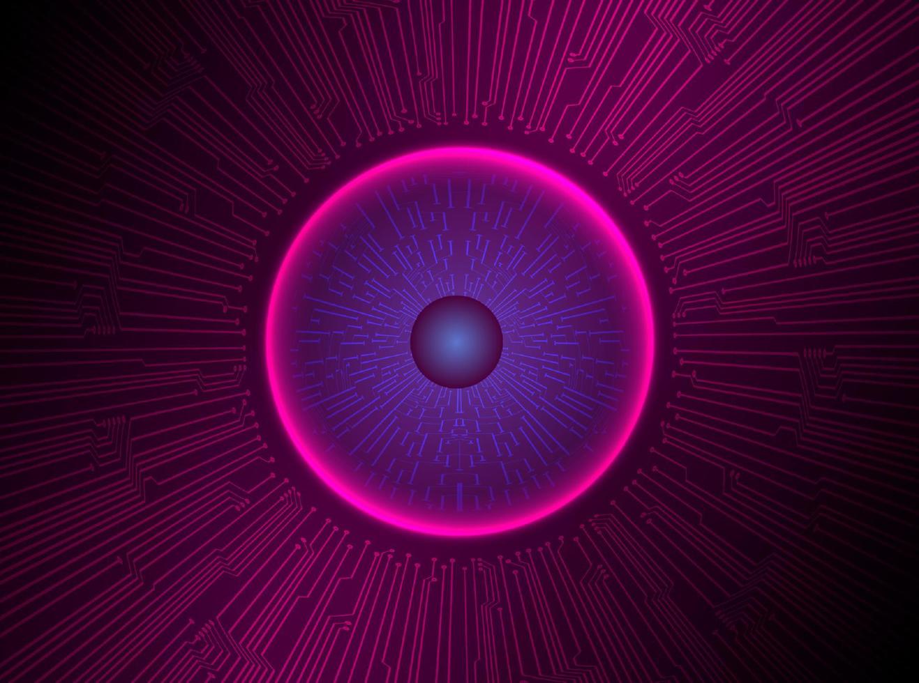 Modern Holographic Eye Ball on Technology Background vector