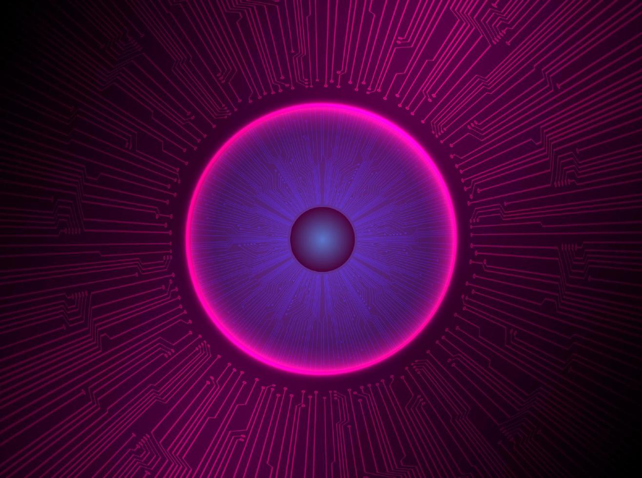 Modern Holographic Eye Ball on Technology Background vector