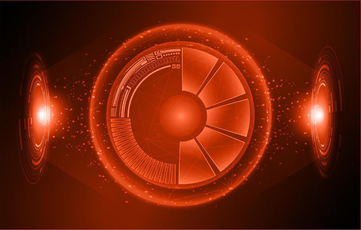 Modern Holographic Eye on Technology Background vector