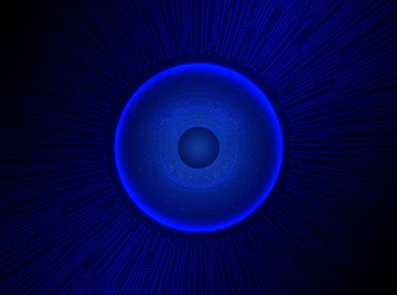 Modern Holographic Eye Ball on Technology Background vector