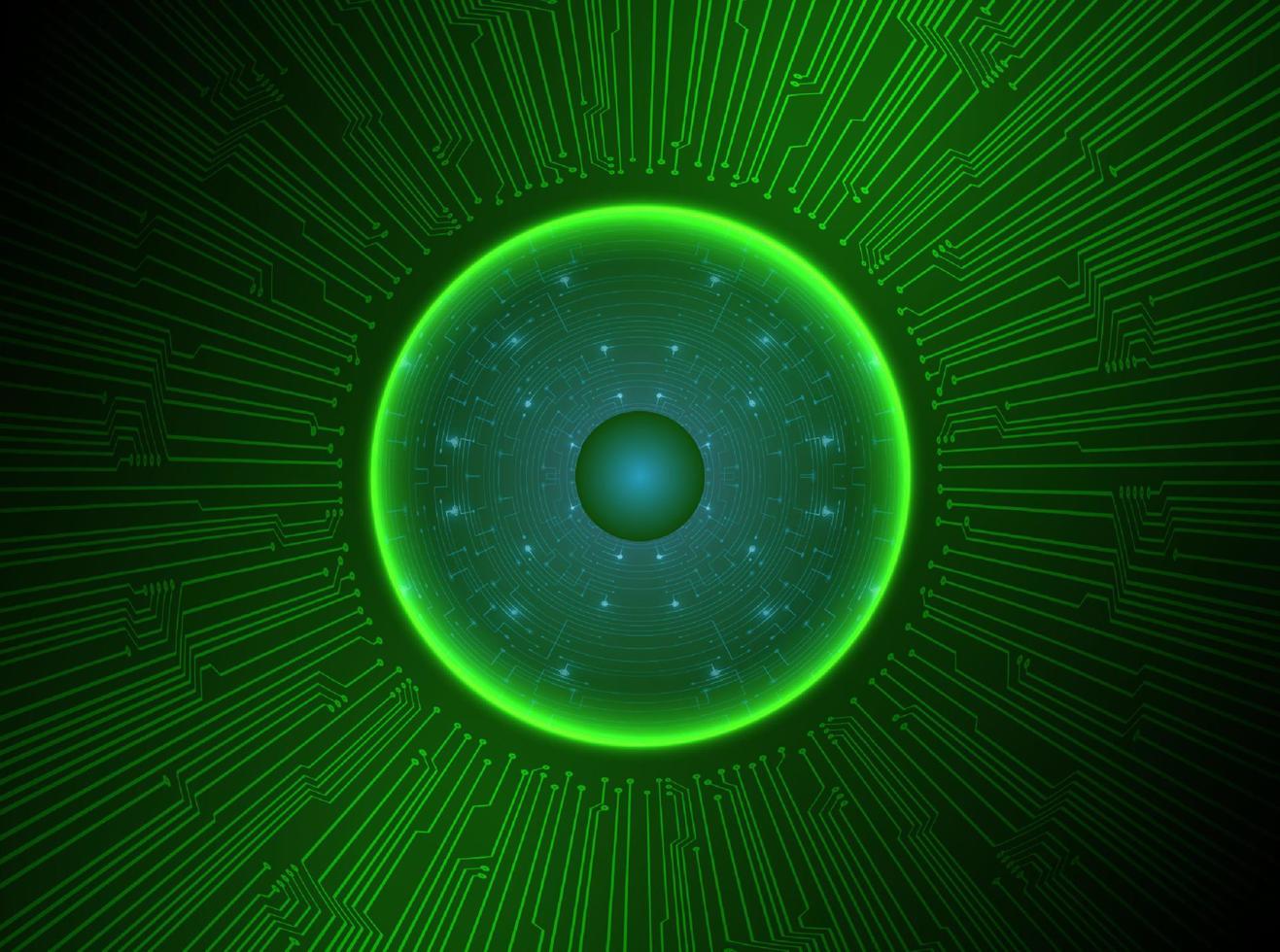Modern Holographic Eye Ball on Technology Background vector