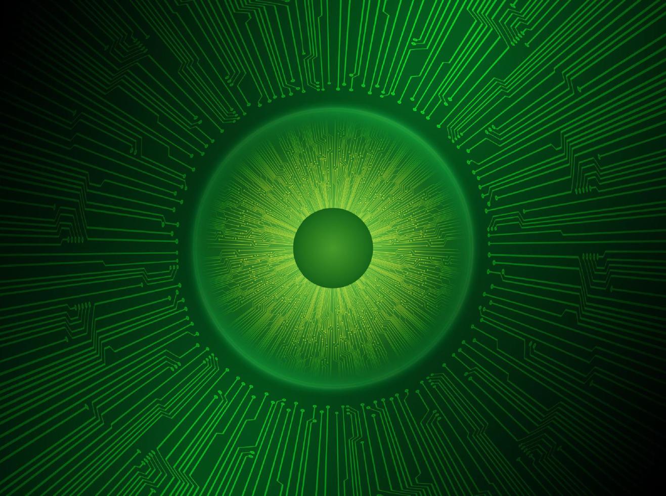 Modern Holographic Eye Ball on Technology Background vector