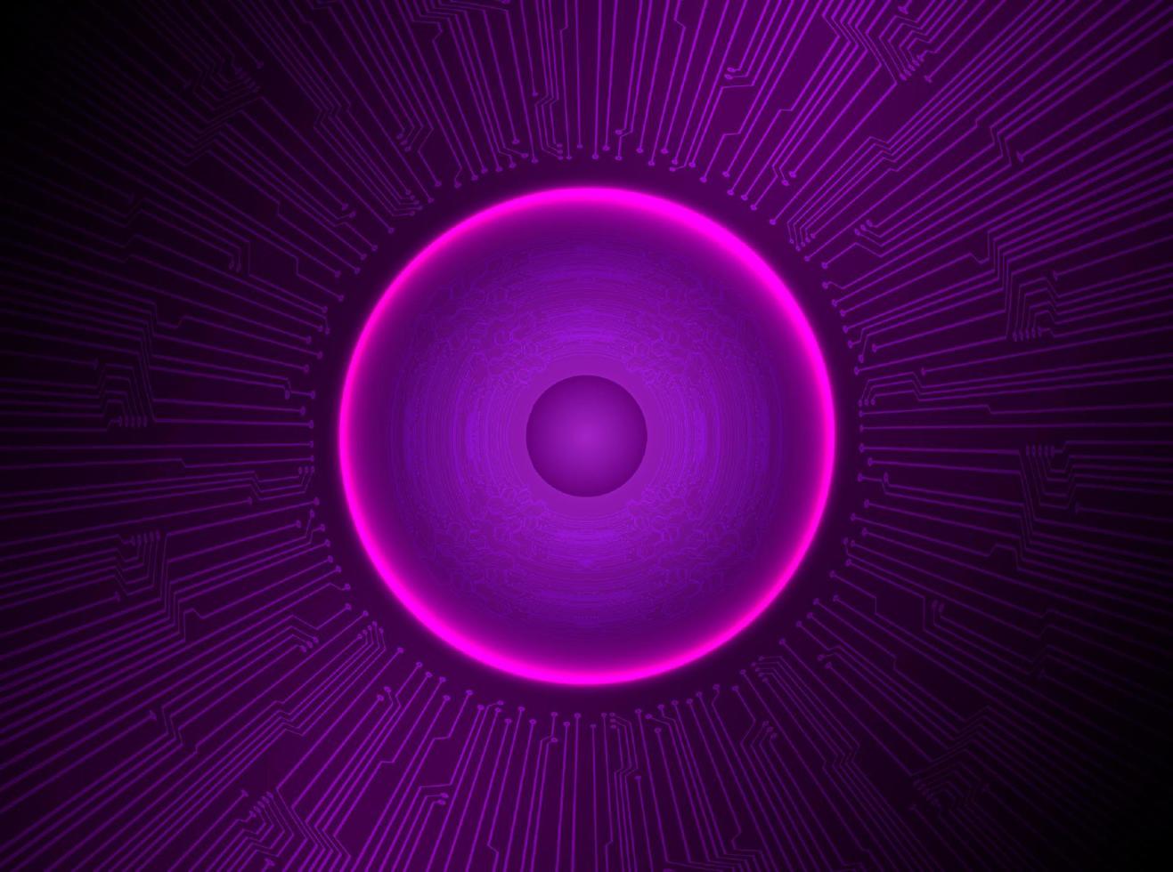 Modern Holographic Eye Ball on Technology Background vector