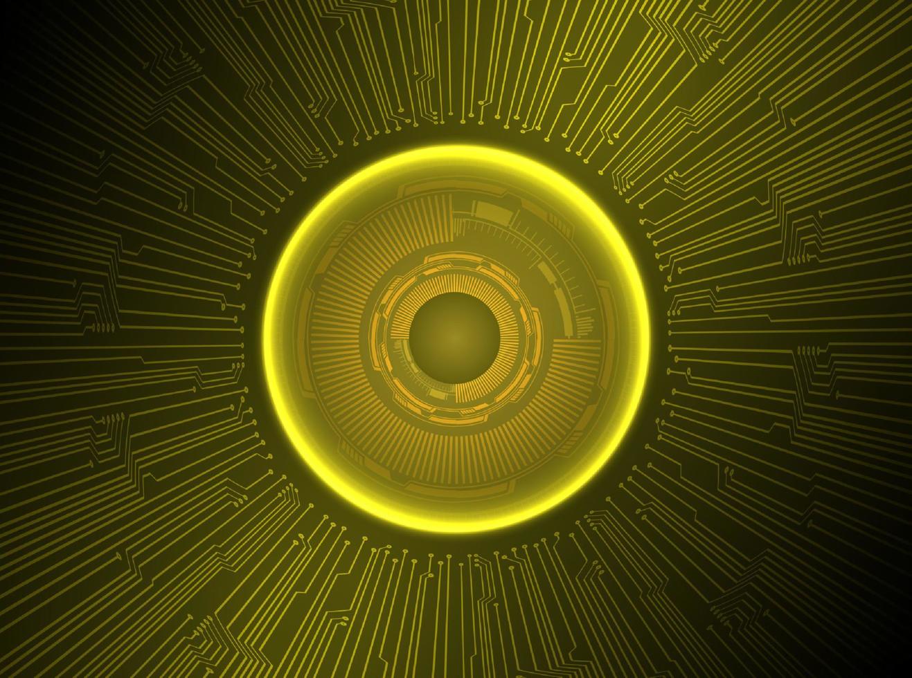 Modern Holographic Eye ball on Technology Background vector