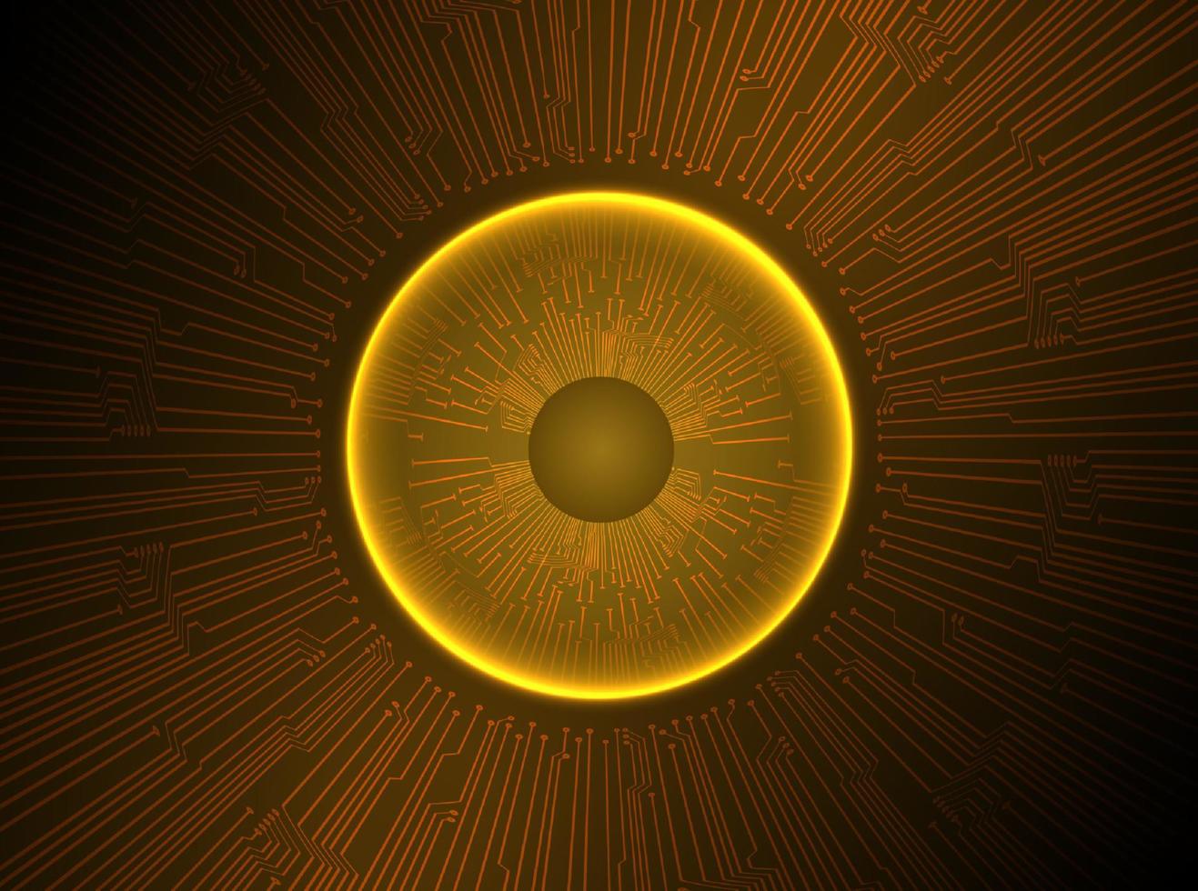 Modern Holographic Eye Ball on Technology Background vector