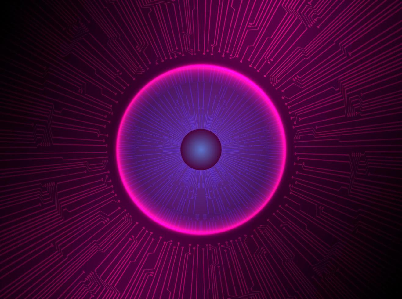 Modern Holographic Eye Ball on Technology Background vector